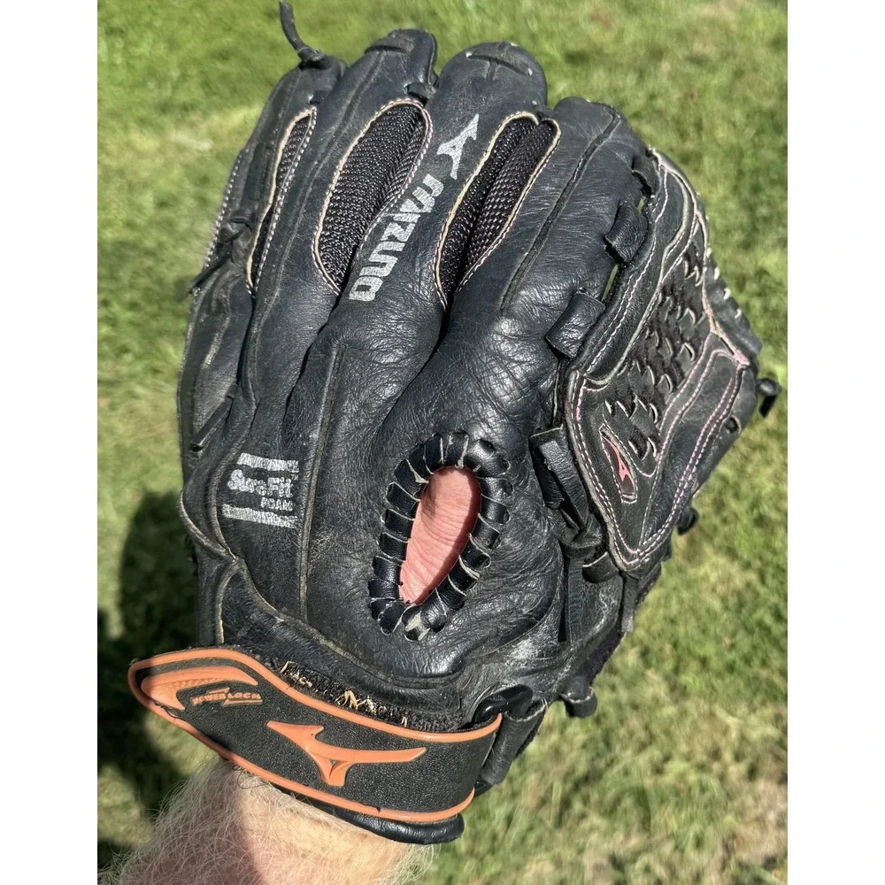 Mizuno Finch GPP257D3 12.5 Softball Glove Black Basket-Web Youth Girls RHT